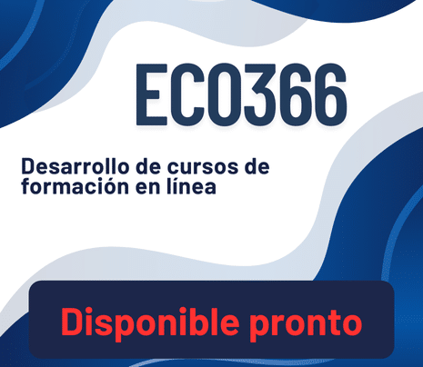 EC0366 - Desarrollo de cursos de formación en línea